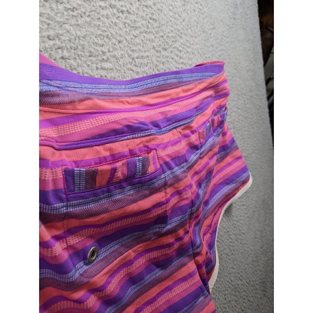 Athleta Shorts Womens Small Pink Purple Striped Athletic Running Liner Nylon - Picture 10 of 14